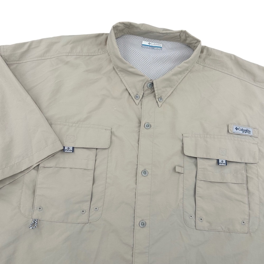 Columbia PFG Omni-Shade Mens 4XLT Bahama II Fishing Short Sleeve Button Down